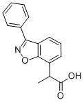 1,2-벤즈이속사졸-7-아세트산,알파-메틸-3-페닐- 구조식 이미지
