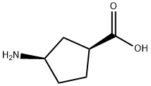 (1S,3R)-3-Aminocyclopentanecarboxylic acid 구조식 이미지