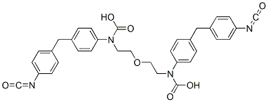 옥시디에틸렌비스[[4-[(4-이소시아네이토페닐)메틸]페닐]카르바메이트] 구조식 이미지