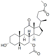 methyl (3alpha,5beta,7alpha)-7-acetoxy-3-hydroxy-12-oxocholan-24-oate 구조식 이미지