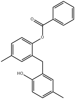 벤조산2-[(2-히드록시-5-메틸페닐)메틸]-4-메틸페닐에스테르 구조식 이미지