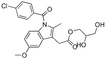1H-Indole-3-acetic acid, 1-(4-chlorobenzoyl)-5-methoxy-2-methyl-,2,3-d ihydroxypropyl ester Structure