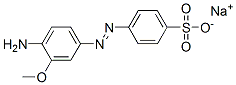 4-[(4-아미노-3-메톡시페닐)아조]벤젠술폰산나트륨염 구조식 이미지