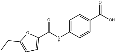 Benzoic acid, 4-[[(5-ethyl-2-furanyl)carbonyl]amino]- (9CI) Structure