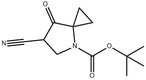 TERT-BUTYL 6-CYANO-7-OXO-4-AZASPIRO[2.4]HEPTANE-4-CARBOXYLATE 구조식 이미지
