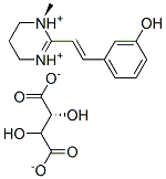 (E)-1,4,5,6-tetrahydro-2-[2-(3-hydroxyphenyl)vinyl]-1-methylpyrimidine-1,3-diylium [R-(R*,R*)]-tartrate 구조식 이미지