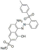 sodium 6-amino-4-hydroxy-5-[[2-[(p-tolyl)sulphonyl]phenyl]azo]naphthalene-2-sulphonate 구조식 이미지