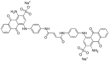 disodium 4,4'-[(1,4-dioxo-2-butene-1,4-diyl)bis(imino-4,1-phenyleneimino)]bis[1-amino-9,10-dihydro-9,10-dioxoanthracene-2-sulphonate] Structure