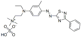 [2-[ethyl[3-methyl-4-[(3-phenyl-1,2,4-thiadiazol-5-yl)azo]phenyl]amino]ethyl]trimethylammonium hydrogen sulphate 구조식 이미지