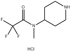 2,2,2-트리플루오로-N-메틸-N-4-피페리디닐-아세트아미드모노히드로클로라이드 구조식 이미지