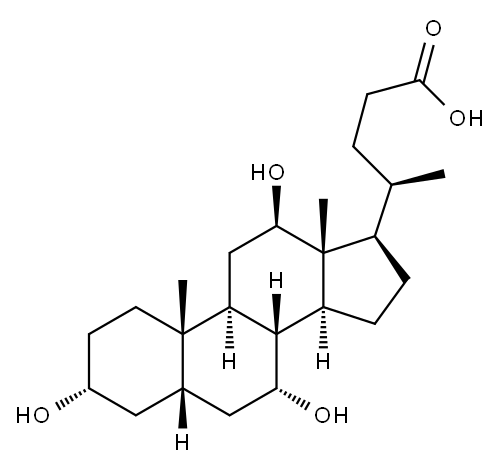 (3a,5b,7a,12b)-3,7,12-trihydroxy-Cholan-24-oic acid Structure