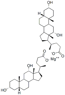 magnesium bis[(3alpha,5beta,12alpha)-3,12-dihydroxycholan-24-oate] 구조식 이미지