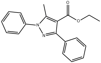 1H-PYRAZOLE-4-CARBOXYLIC ACID, 5-METHYL-1,3-DIPHENYL-, ETHYL ESTER 구조식 이미지