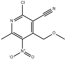 6-CHLORO-5-CYANO-4-METHOXYMETHYL-3-NITRO-2-PICOLINE 구조식 이미지