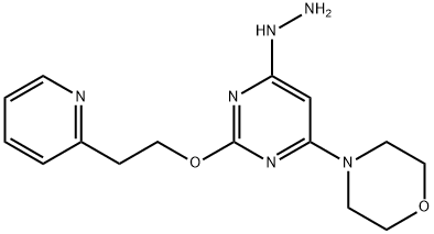 1-(6-Morpholino-2-(2-(Pyridin-2-Yl)Ethoxy)PyriMidin-4-Yl)Hydrazine 구조식 이미지