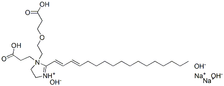 disodium 1-[2-(2-carboxyethoxy)ethyl]-1-(2-carboxyethyl)-2-(heptadecadienyl)-4,5-dihydro-1H-imidazolium hydroxide Structure