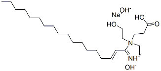 sodium 1-(2-carboxyethyl)-2-(heptadecenyl)-4,5-dihydro-1-(2-hydroxyethyl)-1H-imidazolium hydroxide 구조식 이미지