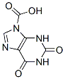 1,2,3,6-테트라히드로-2,6-디옥소-9H-퓨린-9-카르복실산 구조식 이미지