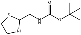 Carbamic acid, (2-thiazolidinylmethyl)-, 1,1-dimethylethyl ester (9CI) Structure