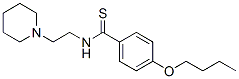 p-Butoxy-N-(2-piperidinoethyl)benzothioamide 구조식 이미지