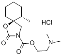 Dimethylaminoethyl 6-methyl-2-oxo-1-oxa-3-azaspiro(4.5)decane-3-carbox ylate hydrochloride Structure