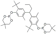 2,2'-[butylidenebis[[2-(tert-butyl)-5-methyl-p-phenylene]oxy]]bis[5,5-dimethyl-1,3,2-dioxaphosphorinane] 구조식 이미지