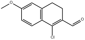 1-CHLORO-6-METHOXY-3,4-DIHYDRO-NAPHTHALENE-2-CARBALDEHYDE 구조식 이미지