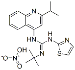 nitric acid, 3-(2-propan-2-ylquinolin-4-yl)-2-tert-butyl-1-(1,3-thiazo l-2-yl)guanidine Structure