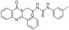 1-((4-Oxo-2-phenyl-3,4-dihydro-3-quinazolinyl)acetyl)-3-(m-tolyl)-2-th iourea Structure