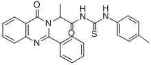 1-(2-(4-Oxo-2-phenyl-3,4-dihydro-3-quinazolinyl)propionyl)-3-(p-tolyl) -2-thiourea 구조식 이미지