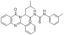 1-(4-Methyl-2-(4-oxo-2-phenyl-3,4-dihydro-3-quinazolinyl)valeryl)-3-(m -tolyl)-2-thiourea Structure
