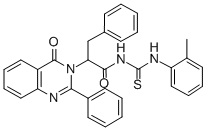 1-(alpha-(4-Oxo-2-phenyl-3,4-dihydro-3-quinazolinyl)hydrocinnamoyl)-3- (o-tolyl)-2-thiourea 구조식 이미지