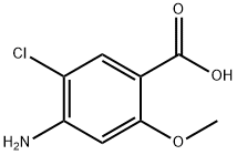 4-AMINO-5-CHLORO-2-METHOXYBENZOIC ACID 구조식 이미지