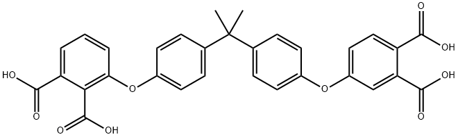 3-[4-[1-[4-(3,4-Dicarboxyphenoxy)phenyl]-1-methylethyl]phenoxy]-1,2-benzenedicarboxylic acid 구조식 이미지