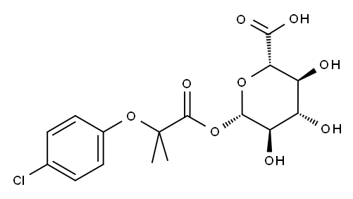Clofibric Acid Acyl-b-D-glucuronide Structure