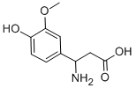 3-Amino-3-(4-hydroxy-3-methoxyphenyl)propionic acid Structure