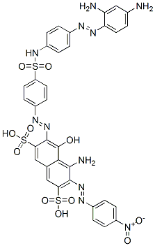 2,7-Naphthalenedisulfonic acid, 4-amino-6-4-4-(2,4-diaminophenyl)azophenylaminosulfonylphenylazo-5-hydroxy-3-(4-nitrophenyl)azo- 구조식 이미지