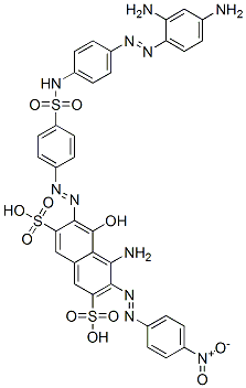 2,7-Naphthalenedisulfonic acid, 4-amino-6-4-4-(2,4-diaminophenyl)azophenylaminosulfonylphenylazo-5-hydroxy-3-(4-nitrophenyl)azo- Structure