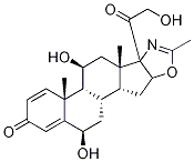 (6,11,16)-Trihydroxy-2'-methyl-5'H-pregna-1,4-dieno[17,16-d]oxazole-3,20-dione Structure