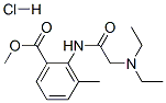 methyl 2-[[(diethylamino)acetyl]amino]-3-methylbenzoate monohydrochloride Structure