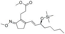 5-(Methoxyimino)-2-[(1E,3S)-3-[(trimethylsilyl)oxy]-1-octenyl]-1-cyclopentene-1-propanoic acid methyl ester 구조식 이미지