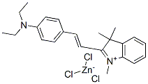 3H-Indolium, 2-[2-[4-(diethylamino)phenyl] ethenyl]-1,3,3-trimethyl-, trichlorozincate(1-) Structure