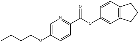 2,3-dihydro-1H-inden-5-yl 5-butoxypyridine-2-carboxylate 구조식 이미지