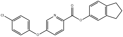 피콜린산,5-(p-클로로페녹시)-,5-인다닐에스테르 구조식 이미지