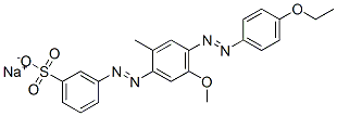 나트륨3-[[4-[(4-에톡시페닐)아조]-5-메톡시-o-톨릴]아조]벤젠술포네이트 구조식 이미지