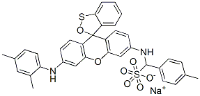 sodium [[6'-[(2,4-dimethylphenyl)amino]spiro[3H-2,1-benzoxathiole-3,9'-[9H]xanthene]-3'-yl]amino]xylenesulphonate S,S-dioxide 구조식 이미지