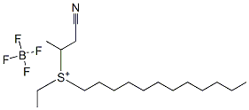 (2-cyano-1-methylethyl)dodecylethylsulphonium tetrafluoroborate(1-)  Structure