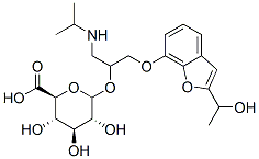 2-(1-hydroxyethyl)-7-(2-hydroxy-3-isopropylaminopropoxy)benzofuran glucuronide 구조식 이미지