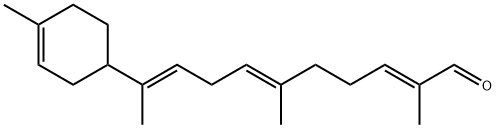 (2E,6E,9E)-2,6-Dimethyl-10-(4-methyl-3-cyclohexen-1-yl)-2,6,9-undecatrienal 구조식 이미지