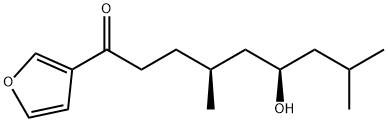 (-)-1-(3-Furanyl)-6-hydroxy-4,8-dimethyl-1-nonanone 구조식 이미지